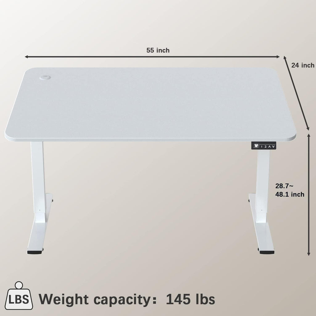 Electric Standing Desk 55x24 Inches Memory Presets