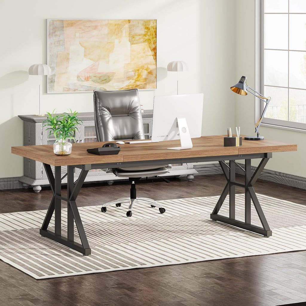 70.8 Inch Executive Desk Large Modern Home Office Desk